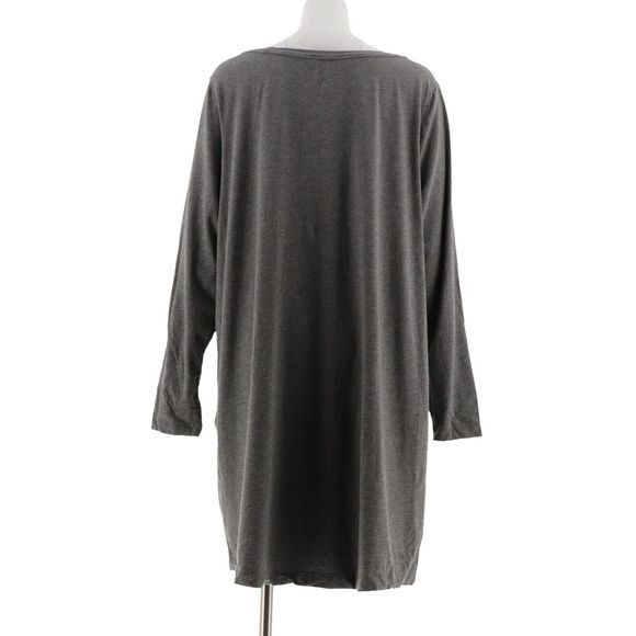 AnyBody Loungewear Knit T-Shirt Sleep Dress A296885 - Picture 3 of 5